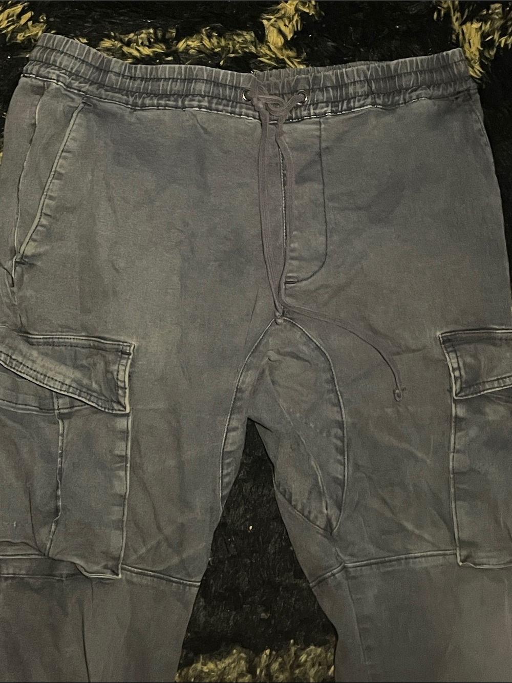 PacSun Men's Washed Gray Cargo Jogger Shorts